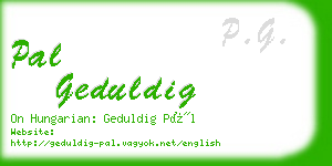 pal geduldig business card